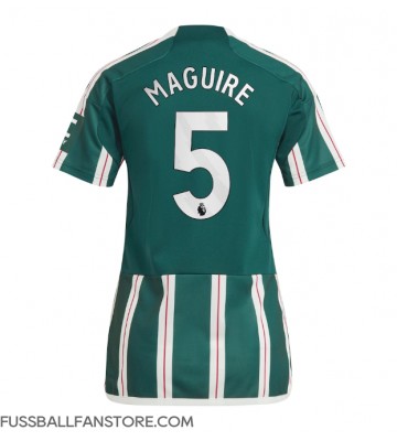 Manchester United Harry Maguire #5 Replik Auswärtstrikot Damen 2023-24 Kurzarm
